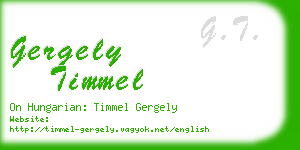 gergely timmel business card